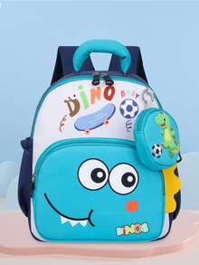 Cute Cartoon Dinosaur Backpack, Lightweight Small Backpack For Kindergarten Kids, Suitable For School, Travel And Play - A - View 14