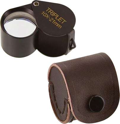 Ade Advanced Optics 10x21TB-A Triplet Professional Loupes – Jewelers Loupe Jewelry, Coins, Gemstones, Trichomes, Geology, Inspection, Pocket Magnifier Watch, Plants, Slides