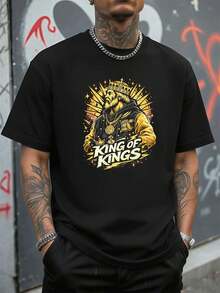 Camisetas de talla grande para hombre - Negro - Ver 1