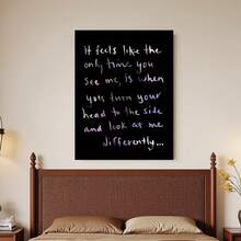 Enmarcado Póster impreso  para decoración de pared - Láminas artísticas "Mírame de otra manera" - ¡Oh, sí, estoy haciendo lo mío! Letras y citas de hip-hop Amor melancólico Rap emotivo - Enmarcado - Ver 3