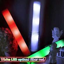 102 Varitas de Espuma LED Luminosas, Bastones de Rally, Varitas Luminosas Intermitentes para Fiestas, Varitas de Espuma LED Luminosas Intermitentes para Espectáculos, Fiestas de DJ, Bodas, Cumpleaños, Navidad, Halloween, Eventos y Festivales - Rojo - Ver 5