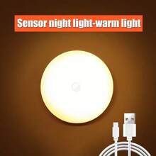 1 Pack Magnetic Motion Sensor LED Cabinet Light, USB Rechargeable Wireless Human Body Induction Night Light For Wardrobe, Corridor, Bedroom, Dormitory, Aisle, Staircase - Night Light - View 9