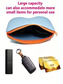 Funda de almacenamiento de gafas de silicona con forma de corazón con cordón tejido a mano, diseño colorido y fresco, material de silicona suave resistente al desgaste y a los arañazos, protección a prueba de polvo y presión para lentes y monturas, bolsa de almacenamiento de gafas portátil y de moda, adecuada para viajes diarios, desplazamientos al aire libre, almacenamiento en el hogar, accesorio de estuche protector de gafas creativo y de alto valor - Ver 10