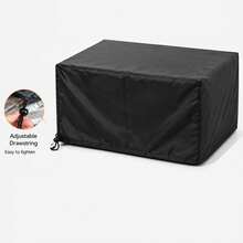 1pc Black 210D Oxford Fabric Printer Dust Cover, With Adjustable Drawstring, Protective Cover Suitable For Home And Office Printers And Copiers - Black - View 3