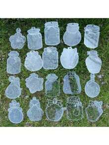 100pcs Transparent Petal Bookmarks For Teens, Bookmark Set (Without Dried Flowers), Suitable For Outdoor Handmade DIY Bookmarks, Handmade Bookmarks, Books And Gifts, Collect Spring, Summer, Autumn Floral Prints Games With Friends, Classmates And Partners - A - View 7