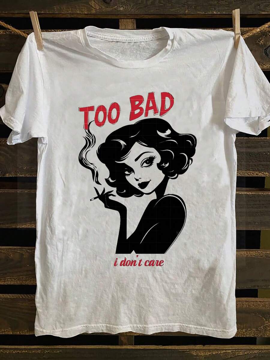 2026 Retro Nostalgia T-Shirt With Fun Film And TV Series Pattern, Soft, Loose And Comfortable, Vintage Style. - White - View 1