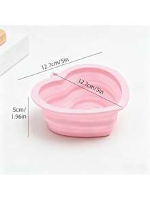 Bát ăn và uống nước hình trái tim có thể gập lại, kèm dây treo, làm bằng silicon mềm, di động, có màu hồng/xanh dương, thích hợp cho chó và mèo khi đi dạo ngoài trời, cắm trại, du lịch. - Nhiều màu - Xem 2