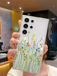 1 Piece Soft Romantic Fashion Floral Print Phone Case Compatible With Huawei Honor, Galaxy A04e/12/A13/A14/A34/A50/A52/A53/A54/S21/S22/S23/S24/S25/S25Ultra/S25FE/S26/S26 PLUS/S26 ULTRA/S26 EDGE, 6A/7A/8A, 12T/13T/15T/15T Pro - 透明 8 - 查看 4