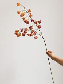 1pc Artificial Physalis Pod Artificial Lantern Spray Faux Chinese Japnese Lantern Branch 38inch Fake Fall Plant For Autumn Home Aesthetic Decor Festival Thanksgiving Decorations - Multicolor - View 13