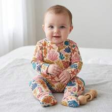 Baby Girl Long-Sleeved  Set, 2 Pieces, Printed, Footed, Assorted, Baby Girl Outfit - Assorted Girl - View 2