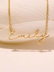 1 pièce Collier avec prénom de style minimaliste personnalisé, collier avec prénom en or, bijoux personnalisés, cadeaux pour elle, colliers minimalistes, cadeaux d'anniversaire, colliers pour femmes, bijoux pour femmes, colliers avec prénom personnalisés, articles personnalisables, cadeaux personnalisés, fête des mères, cadeaux de saison des fêtes - Multicolore 2 - Voir 7