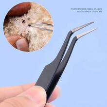 2 In 1 Tick Remover Tool Professional Tick Removal Tweezers For Humans & Pets Pets Flea And Tick Removal Tick Remover Tools - Multicolor - View 5