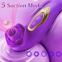 RUIJU Rose Sucking Vibrator Adult Product Sex Toy For Woman -Pulse Pure Sucker Clitoral Vibrator With 5 * 5 Suction, Clitoris Nipple Massager Sexual Toys For Women Female Couples Pleasure Vibrator For Women Sex Toy - 顏色8 - 查看 4