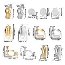 uxcell - Convertidor de aretes con clip con almohadillas para orejas de silicona para arete, 60 unidades, clips para aretes para orejas no perforadas con lazo fácil de abrir blanco y dorado - como en la imagen - Ver 3