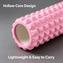 Pink Textured Foam Roller For Deep Tissue Massage, Lightweight & Durable Yoga Column, Waterproof Muscle Recovery Roller For Fitness, Yoga, Running & Gym Workouts - Multicolor - View 4