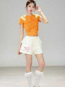Women Shorts - Apricot - View 5