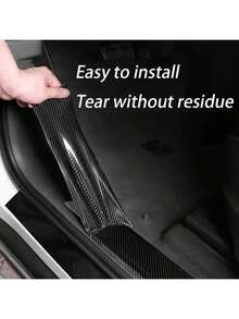 1pc Matte PVC Fender Flare Protector, Anti-Scratch & Anti-Collision Protective Strip For Car Front Fender - A - View 3