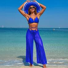 New 2026 Swimsuits For Adult Women, Three-Piece Hot Spring Bathing Suit, Bikini Bathing Suit. - 藍色套裝 - 查看 12