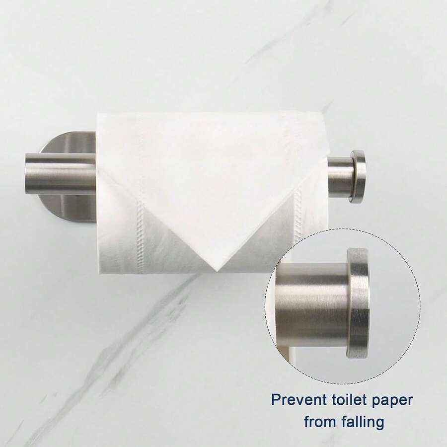 No Drill Self Adhesive Plastic Toilet Paper Holder, Waterproof Rustproof Multi-Color Wall Mount Tissue Roll Rack, Easy Install For Bathroom, Kitchen, RV And Rental Space, Perfect For Renters, Home Owners & Apartment Renovation Users