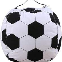 Unisex Fillable Bean Bag Chair Cover With Football Pattern, Toy Storage Bag, Washable Multi-Functional Seat For Play And Relaxation - Football - View 11
