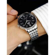 Retro Elegant Anti‑Scratch Wristwatch Casual Office Wedding Birthday Gift For Men ORIENT RA‑AC0J08B10B - Black - View 4