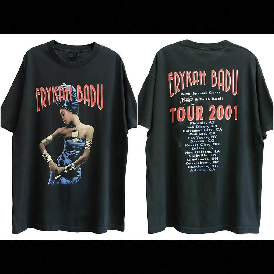 ERYKAH BADU MAMAS GUN TOUR SHIRT 2001 T SHIRT - Black - View 1