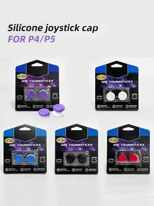 2Pcs Silicone Thumb Grips For PS 4 PS 5, High‑Performance Analog Joystick Covers, Anti‑Slip Controller Accessories - View 2