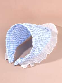1pc Plaid Headband, Triangular Scarf Headwrap, French Country Style Lace Decor Casual Headband, Suitable For Various Occasions, Hair Band, Hair Scrunchie, Gift For Teenagers - Multicolor - View 8