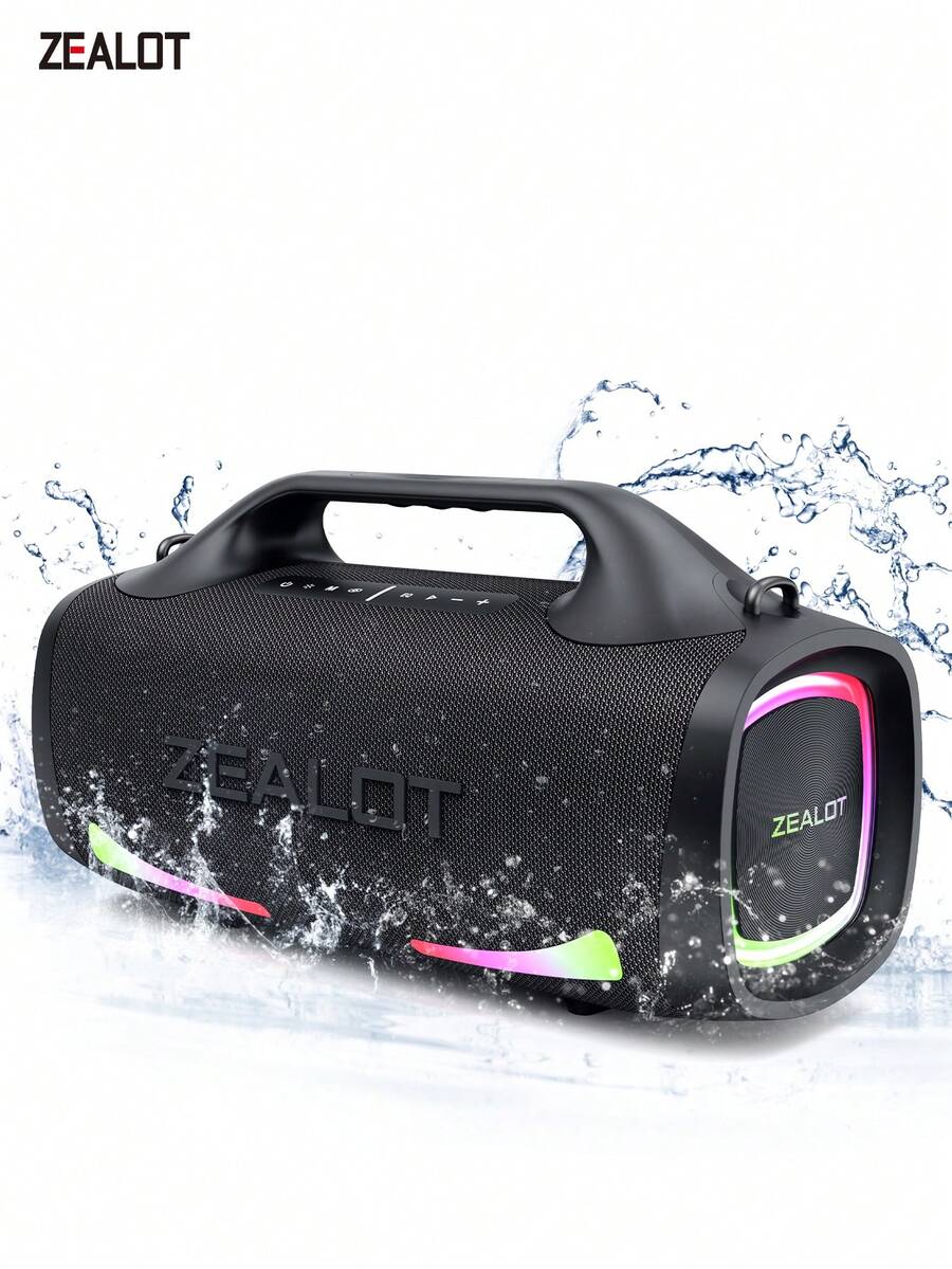 ZEALOT S79 Portable Bluetooth Speaker 100W RGB Party Speaker IPX5 Waterproof Outdoor Bass