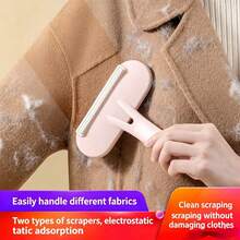 2-In-1 Dual-Effect Hair Removal Design, Electrostatic Adsorption To Remove Lint, Does Not Damage Fabric, One-Button Cleaning Lint And Hair Removal Tool - Hồng - Xem 1