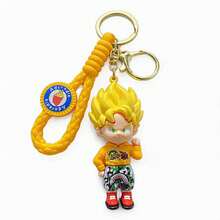 MINISO Dragon Ball Master Roshi Keychain, Anime Mini Figure Bag Charm With Braided Wrist Strap, Dragon Ball Pendant & Gold Tone Clip Hook, Backpack Purse Accessory, Back To School Gift - Style 2 - View 6