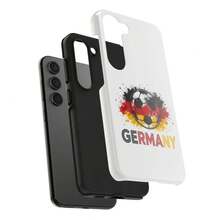 [Expédition 24h depuis DE] Étui de téléphone style football thème Allemagne, fond blanc très reconnaissable avec design de couleurs contrastées, résistant aux chocs, résistant à l'usure et texture douce pour la peau, compatible avec les modèles principaux, convient pour Apple 17/16/15/14/13/12/11/X/Pro/Plus/Pro Max, ainsi que S21/S22/S23/S24/S25/S26FE/Ultra/Plus et autres modèles. Le premier choix pour regarder le football, Unders - Image 1 pièce - Voir 4