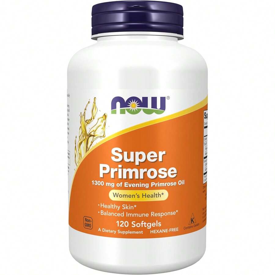 NOW Foods Super Primrose 1300 Mg With Naturally Occurring GLA (Gamma-Linolenic Acid), 120 Softgels - 120抽 - 查看 1