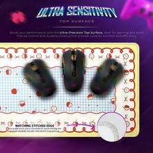 Thảm lót bàn phím và chuột cỡ lớn dễ thương phong cách Kawaii cho gaming, thảm lót bàn dài mềm bảo vệ mặt bàn, chống nước, đế cao su chống trượt, phụ kiện máy tính trang trí cho làm việc văn phòng và tại nhà, quà tặng cho bé gái và bé trai, họa tiết Aesthetic Cherry Apple Cat - Xem 6
