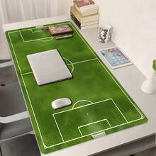 1pc Realistic Football Field Pattern Mouse Pad, Large Office Mouse Pad With Sports Vibe - Extended Realistic Football Field Design Mouse Pad With Anti-Slip Rubber Base, Soft Fabric Material Keyboard Pad Suitable For Home Office, Gaming And E-Sports - View 3