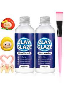 Air Drying Clay Glaze Oil With High Gloss, Fade Resistance And Non-Yellowing Properties. It Provides A Protective Clear Coating Suitable For Artwork Made From Clay, Plaster, Polymer Clay. - Sets - View 1