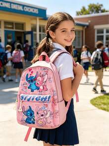 Ba lô in hình Lilo & Stitch của Disney, ba lô hoạt hình màu xanh dễ thương, phù hợp cho trường học, du lịch và sử dụng hàng ngày. - Nhiều màu - Xem 3