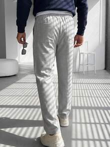 glestore Men's Retro "Old Money" Style Loose Fit Pants: Minimalist Fashion, Suitable For All Seasons, Perfect For Everyday Wear - Flint Stone - View 2
