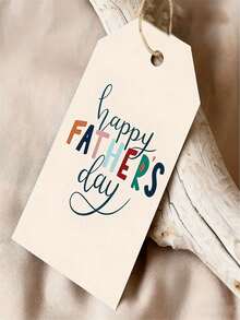 1/50/100pcs Colorful Coded Father's Day Gift Tags With Jute Twine, Suitable For Cards, Gifts, Portable Presents, Decorations, Celebrations To Express Joy And Warmth, Multifunctional Labels - Multicolor - View 4