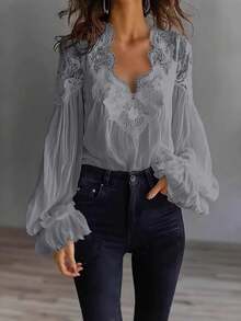 Women Blouses & Shirts - Grey - View 1
