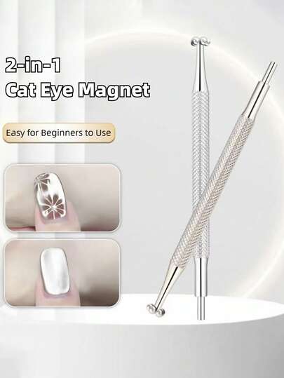 MIANEL GEL Dụng cụ nam châm tạo hiệu ứng mắt mèo 2 trong 1 mới năm 2026 – Kích thước lớn, hai đầu, lực từ cực mạnh, chuyên dụng cho nghệ thuật làm móng.
