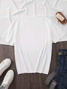 Maglietta grafica da uomo - Maglietta casual girocollo realizzata in maglia di poliestere con la stampa "Evidentemente, ho ragione". Stampa "Sono Daniel" - Leggermente elastica, motivo geometrico, vestibilità regular, top estivo per adulti - Bianco - Visualizzare 4