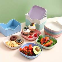 10pcs Household Dining Table Waste Plate, Slouchy Bone Dish Snack Plate, Creative Dining Table Waste Dish - Multicolor - View 5
