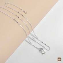 Amberta Cadena Veneciana para Mujer en Plata de Esterlina 925 1 mm - 50 cm - Ver 4