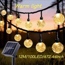 1pc 16/23/39ft 20/50/100 LED Bulb Solar Crystal Ball String Lights, Bubble Lights, Waterproof Solar Outdoor Lighting Strip, 8 Lighting Modes, Suitable For Shops, Gardens, Camping, Parties (Multi-Color/Warm White/White), Halloween And Christmas Decor, Autumn Decor, Home Decor, Outdoor Decor - Solar Bubble Ball - View 20