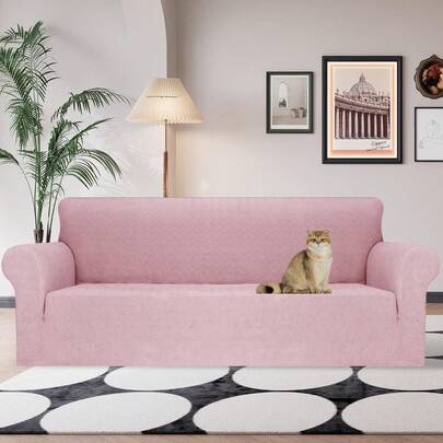 YSTYLE 1/2/3/4 Seater Stretch Sofa Cover With Armrests Modern Polyester Universal Anti-Scratch Non-Slip Washable Sofa Cover For Living Room Office Hotel