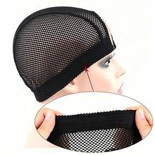 2/4 قطعة غطاء شعر مستعار U-Part مقاس 1.4X3 بوصة (تقريبًا 3.6X7.6 سم)، يستخدم لصنع أغطية الشعر المستعار من الدانتيل، غطاء شعر مستعار شبكي مرن منسوج ذو قمة مستديرة (أسود) - مشاهدة 7