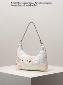 (Họa tiết ngẫu nhiên) Túi đeo vai nữ, Túi đính sequin, Họa tiết hoa, Túi thêu, Túi xách nữ, Đêm dạ tiệc, Trang phục tiệc, Túi dạ hội, Phụ kiện dạ hội, Đồ cưới, Ví nữ thanh lịch, Quà tặng nữ - Nhiều màu - Xem 2