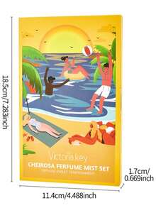 20/10/5/1 Peças Conjunto de Presente de Névoa de Fragrância Mini, Amostras de Tamanho de Viagem, Garrafas Multicoloridas, Fragrância Fresca de Longa Duração, Embalagem com Tema de Praia Tropical, Névoa Corporal Portátil Adequada para Férias de Verão e Presentes de Luxo - Multi Aromas - Visão 5