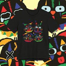 Clown Ca Tee Clowncore Clog Clowncore Shirt Cute Calown Shirt Kawa Clothes Clown T Shirt Gift For Her Gift For Him220g Heavyweight 100% Cotton T-Shirt. Butterfly Print. Unisex Sizing. Round Neck Inspirational T-Shirt. Cute And Beautiful Y2K-Inspired Summer Top, Perfect For The Outdoors, Home, Work, Or Street Wear. Casual, Loose-Fitting Everyday T-Shirt. - 黑色 - 查看 1